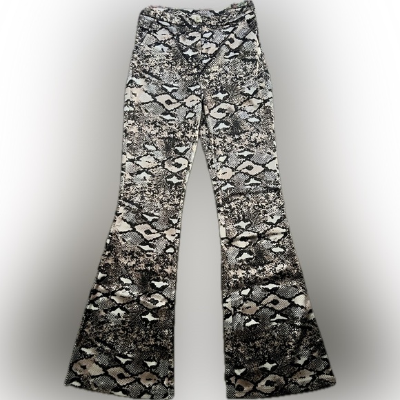 snake print flare pants - Picture 1 of 2